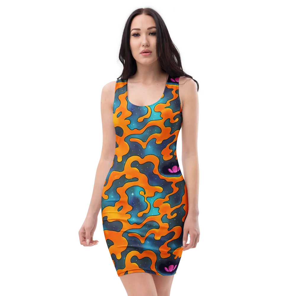 Criswell Cosmos on Bodycon Dress — Front