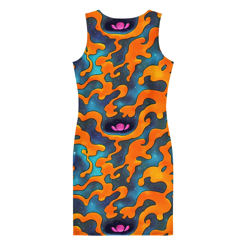 Criswell Cosmos on Bodycon Dress — Back
