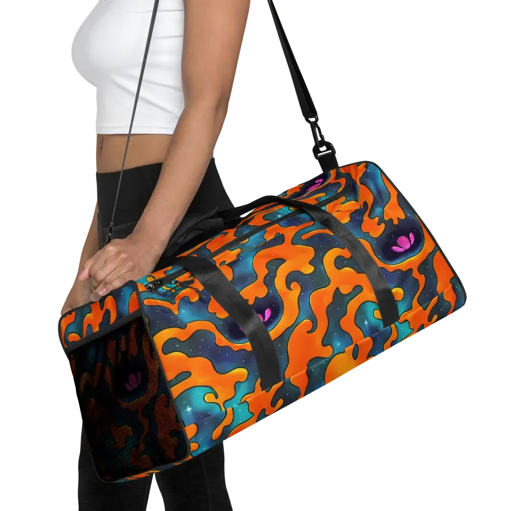 Criswell Cosmos on Duffle Bag — Front