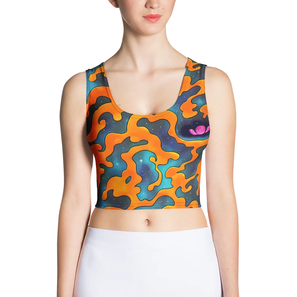 Criswell Cosmos on Crop Top — Front