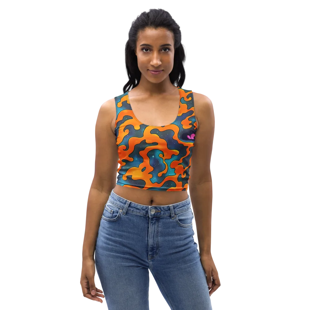 Criswell Cosmos on Crop Top — Front
