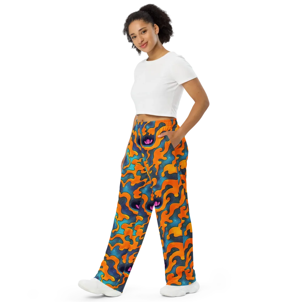 Criswell Cosmos on Wide-Leg Pants — Left Front