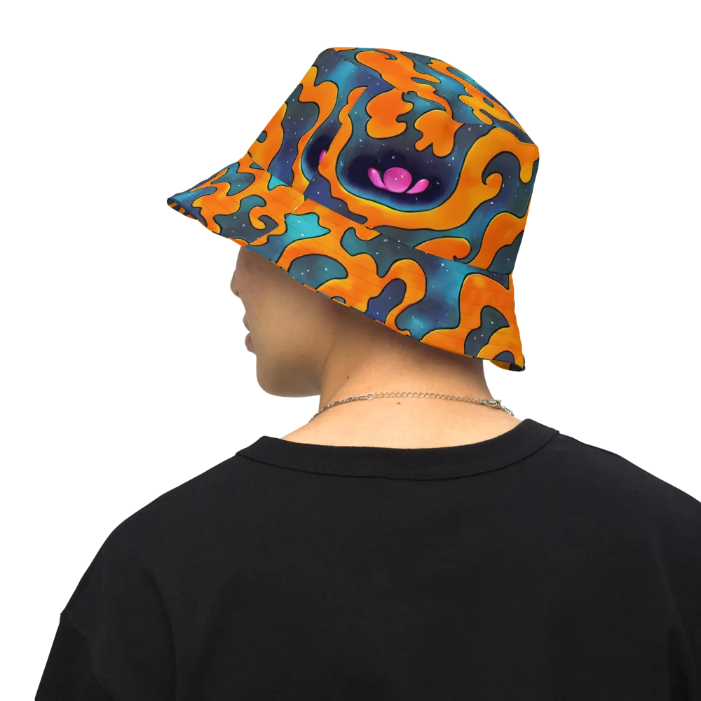 Criswell Cosmos on Reversible Bucket Hat — Back Inside