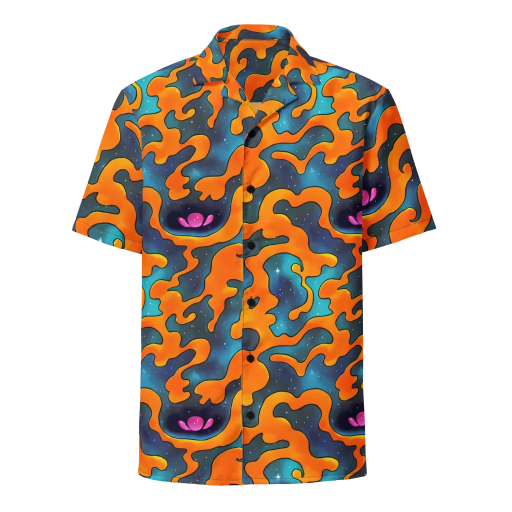 Criswell Cosmos on Button Shirt — Front
