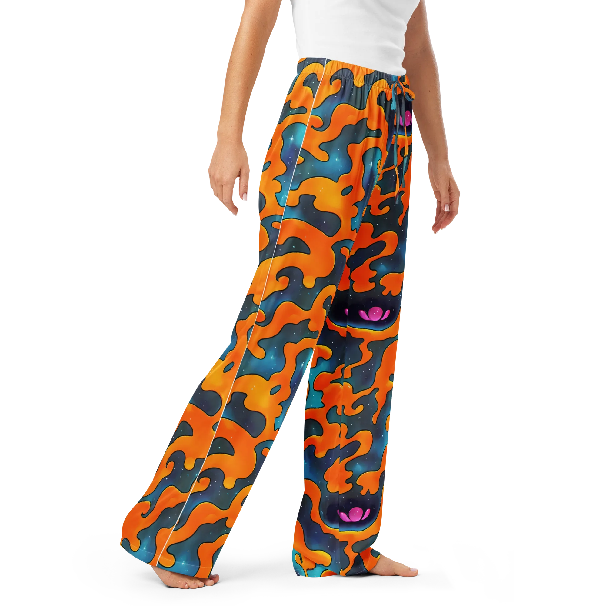 Criswell Cosmos on Women's Pajama Pants — Right Front
