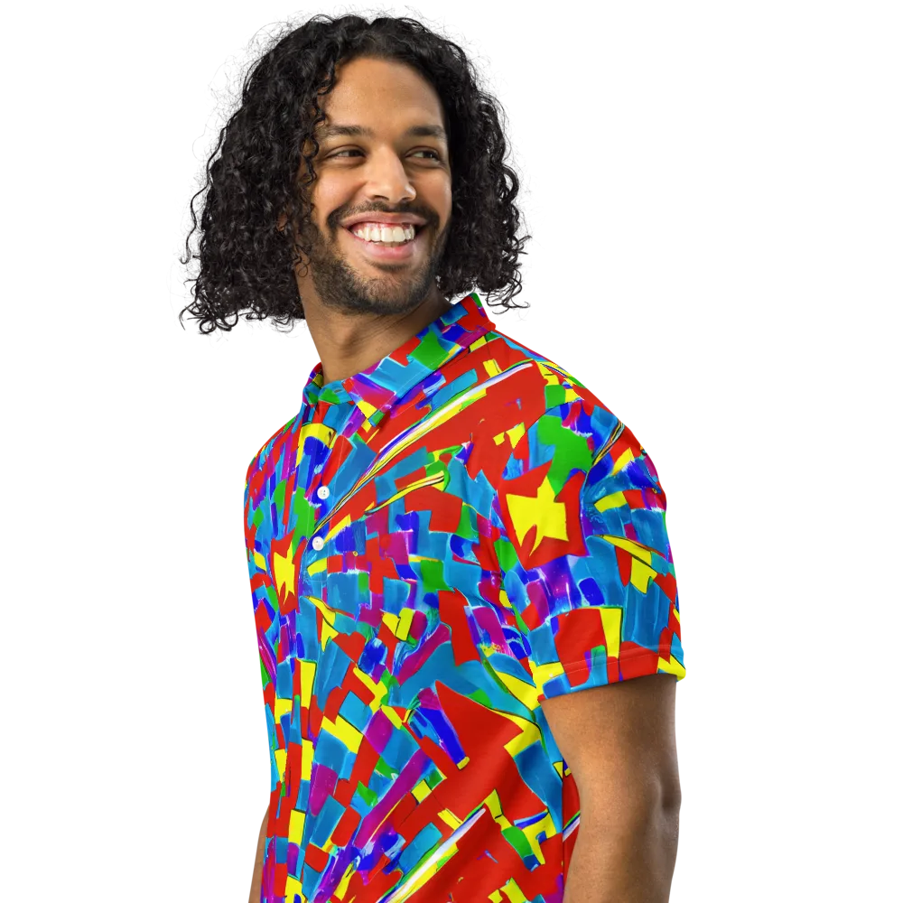Newman's Nexus on Men's Slim Fit Polo Shirt — Left Front