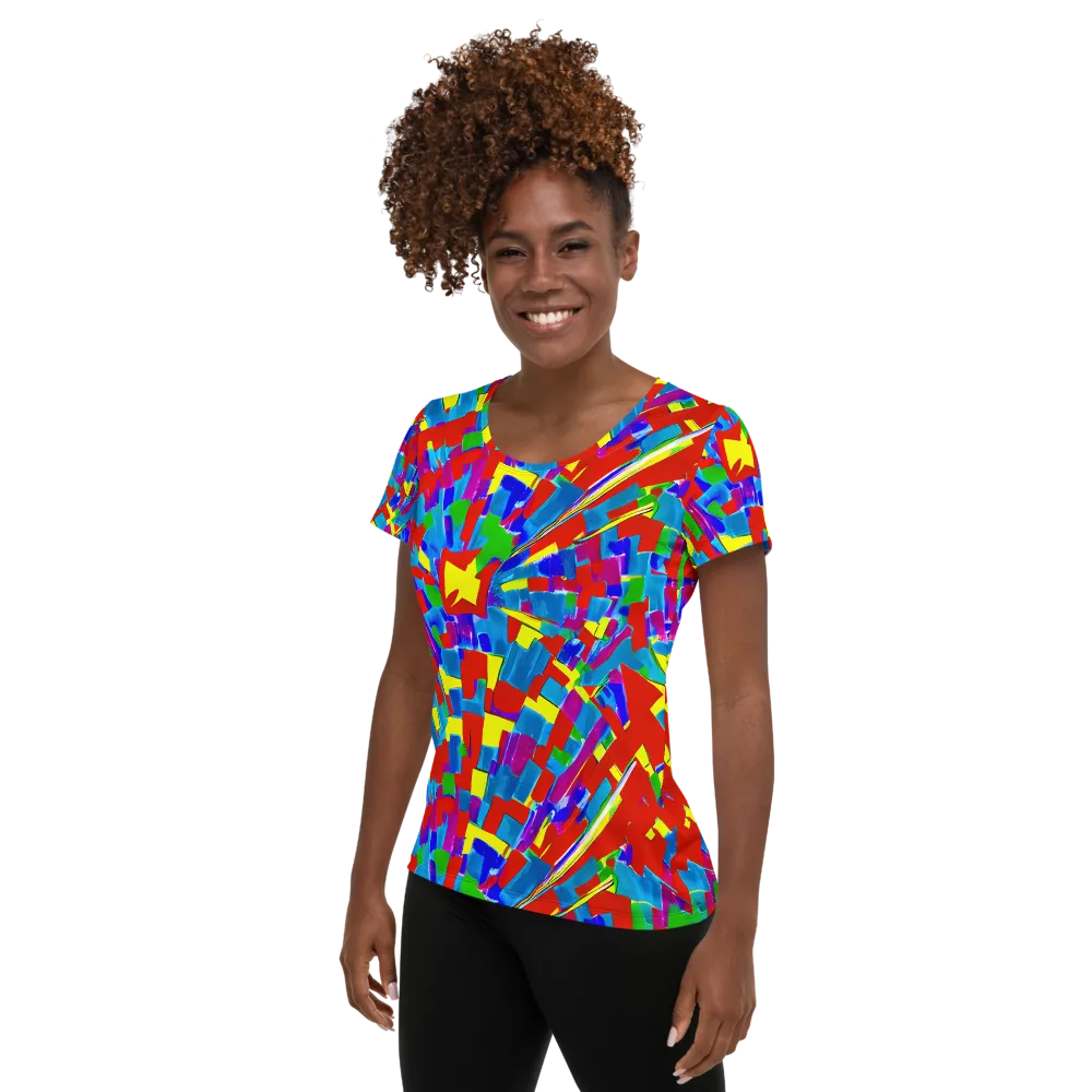 Newman's Nexus on Women's Athletic T-Shirt — Left