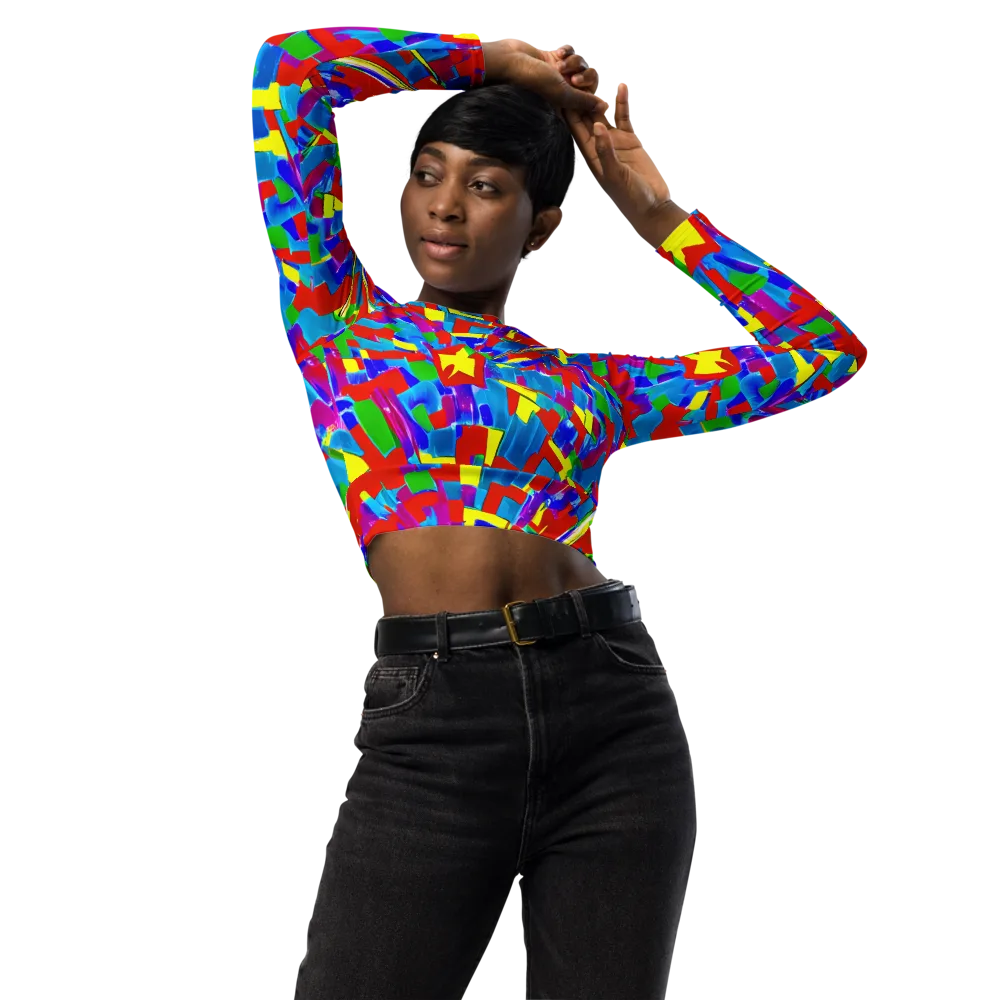 Newman's Nexus on Long Sleeve Crop Top — Front