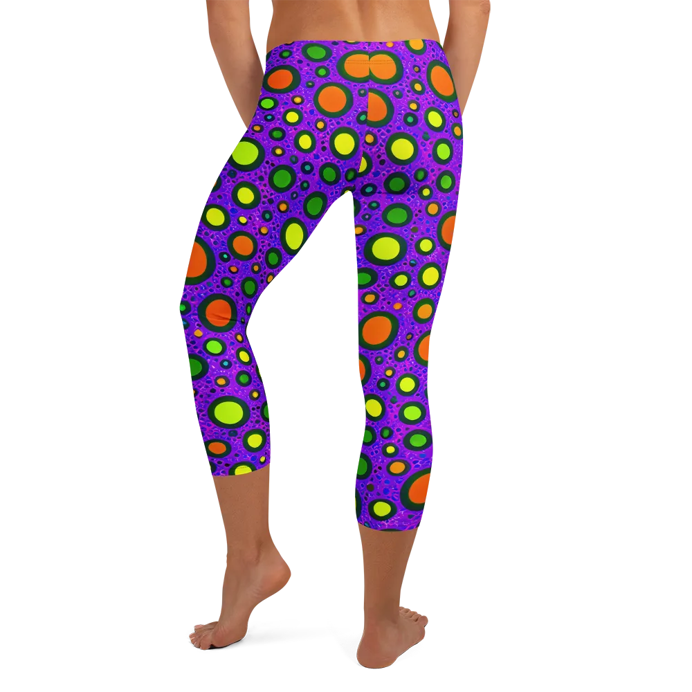 Luminous Bubbles on Capri Leggings — Back