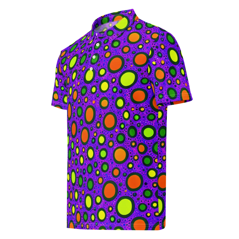 Luminous Bubbles on Men's Slim Fit Polo Shirt — Left Front