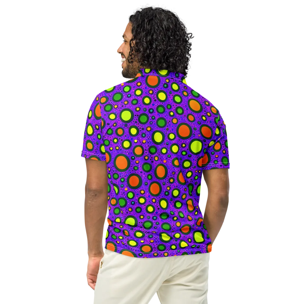 Luminous Bubbles on Men's Slim Fit Polo Shirt — Back
