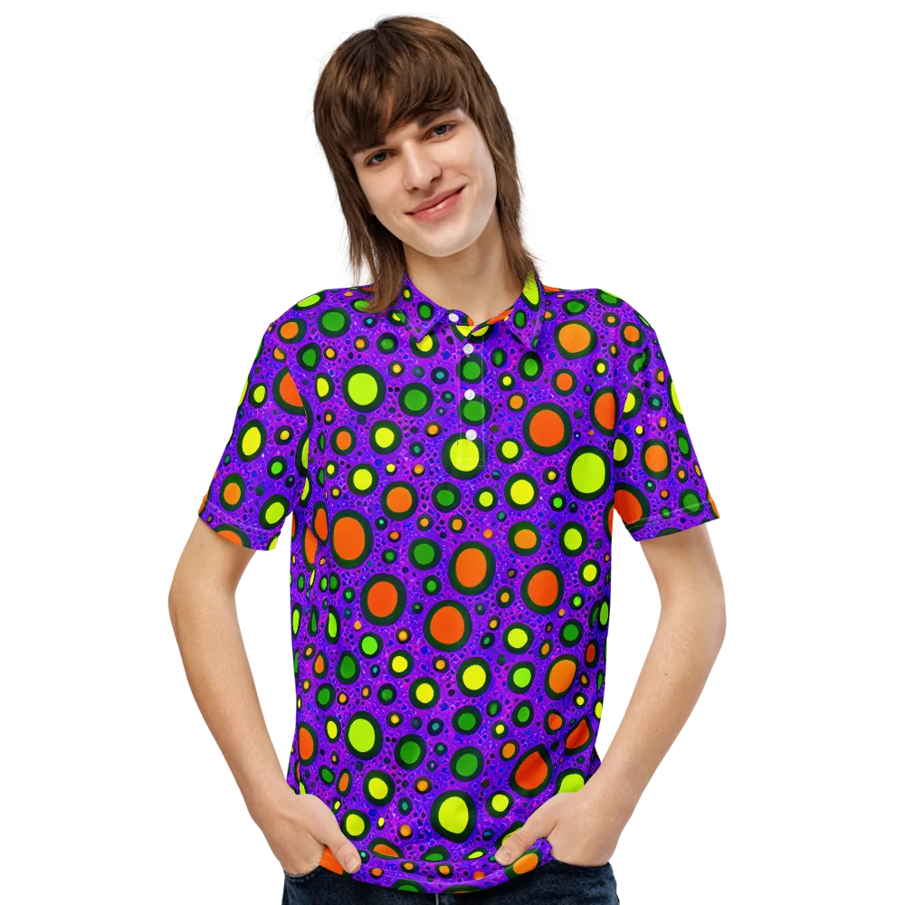 Luminous Bubbles on Men's Slim Fit Polo Shirt — Front