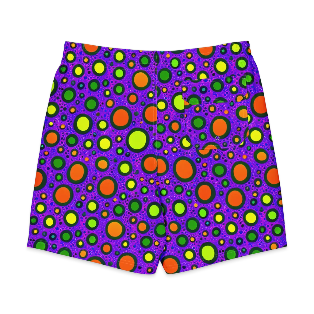 Luminous Bubbles on Men's Board Shorts — Back