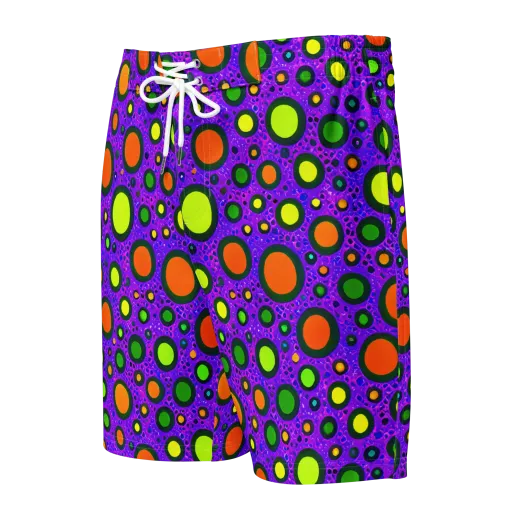 Luminous Bubbles on a Men's Board Shorts