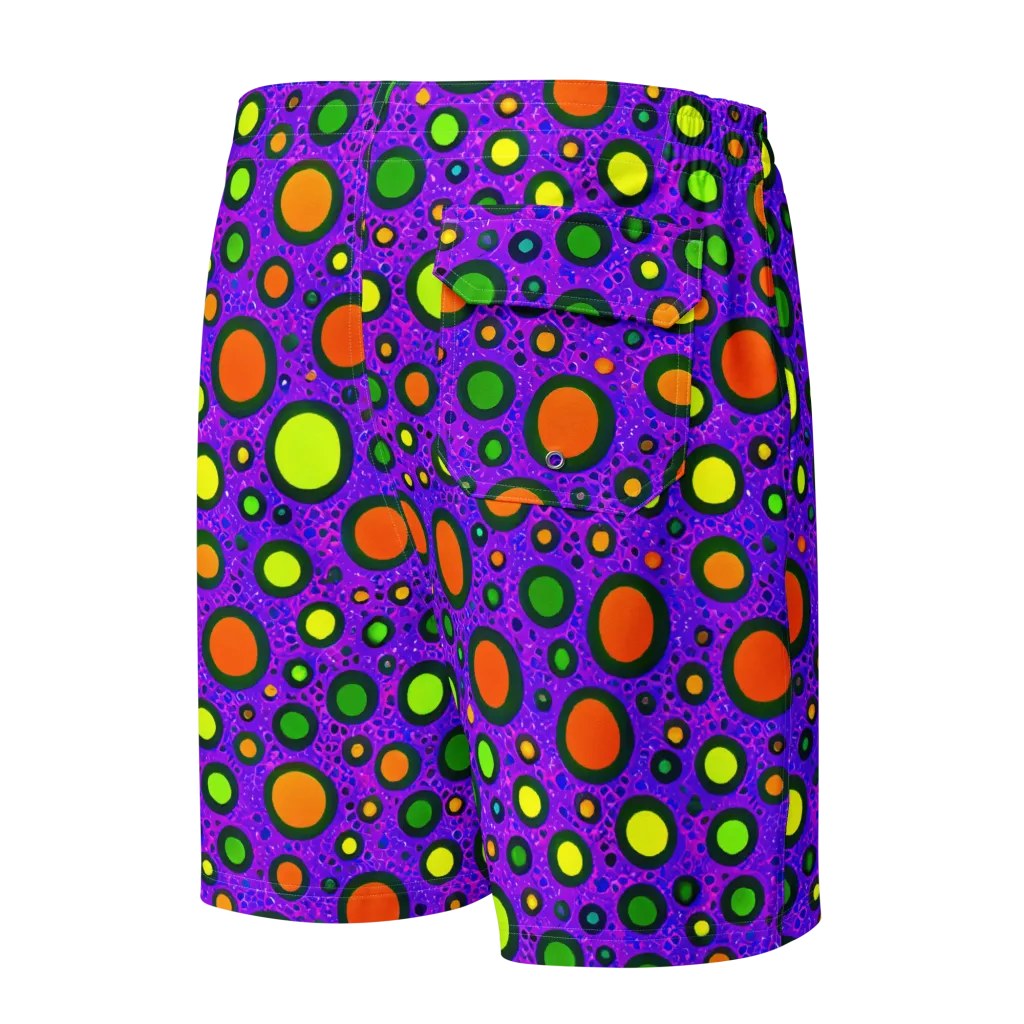 Luminous Bubbles on Men's Board Shorts — Back