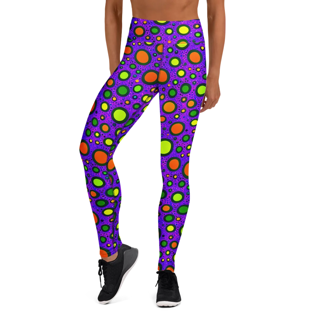 Luminous Bubbles on Yoga Leggings — Front