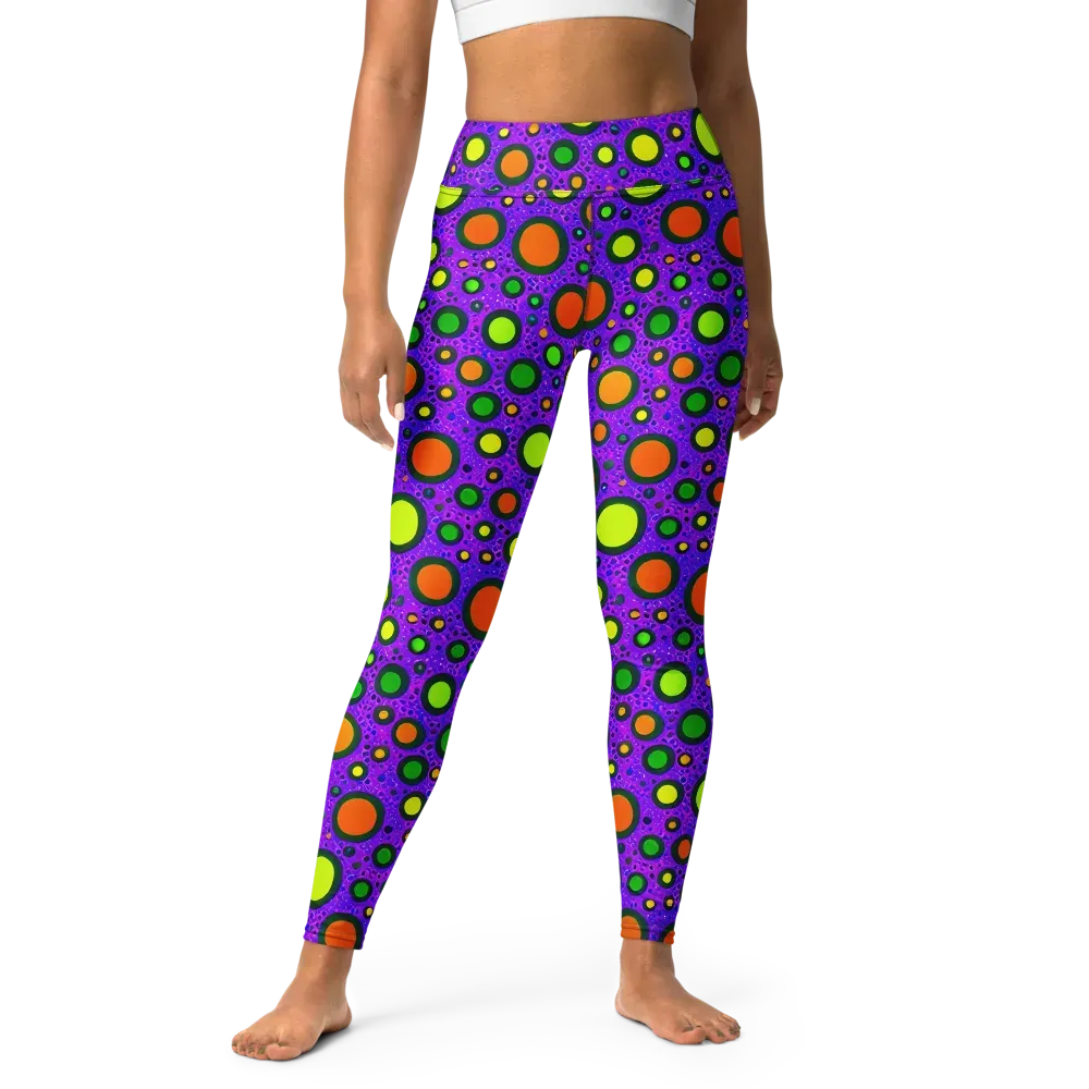 Luminous Bubbles on Yoga Leggings — Front