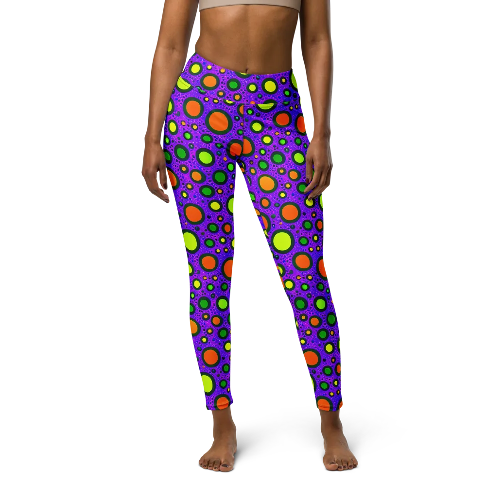 Luminous Bubbles on Yoga Leggings — Front