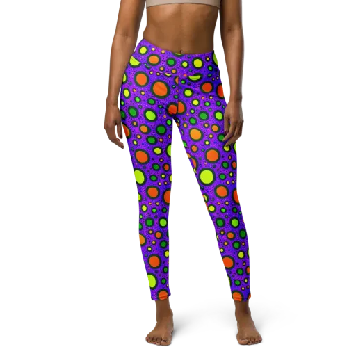 Luminous Bubbles on a Yoga Leggings