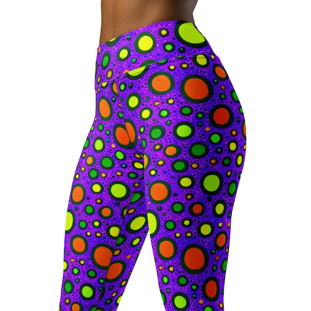 Luminous Bubbles on Yoga Leggings — Left Front