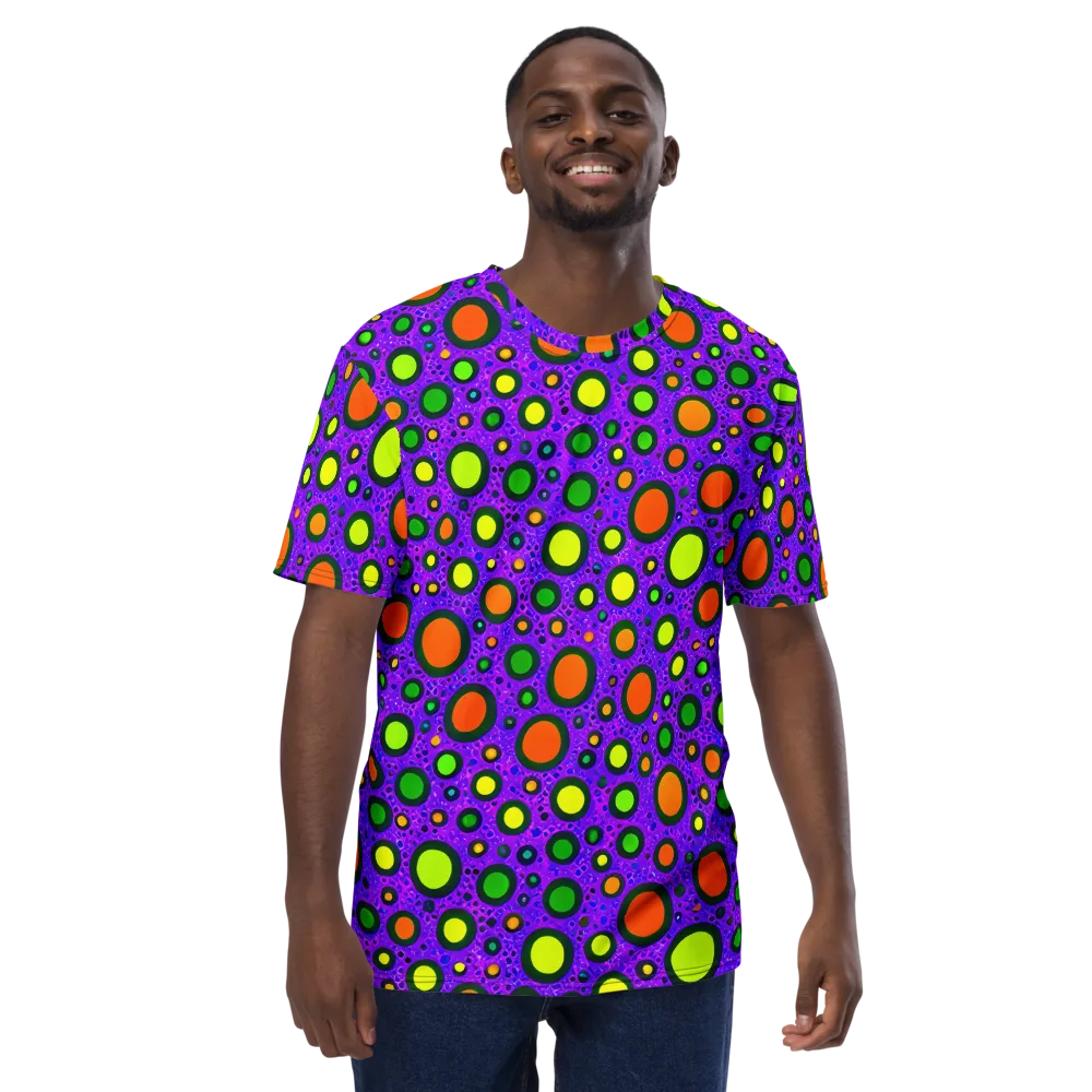 Luminous Bubbles on Men's Crew Neck T-Shirt — Front