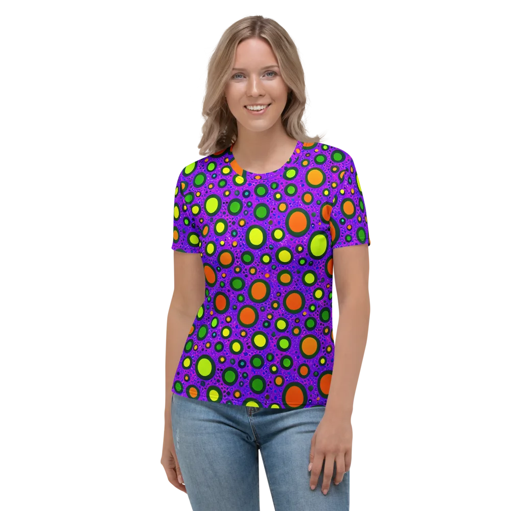 Luminous Bubbles on Women's Crew Neck T-Shirt — Front