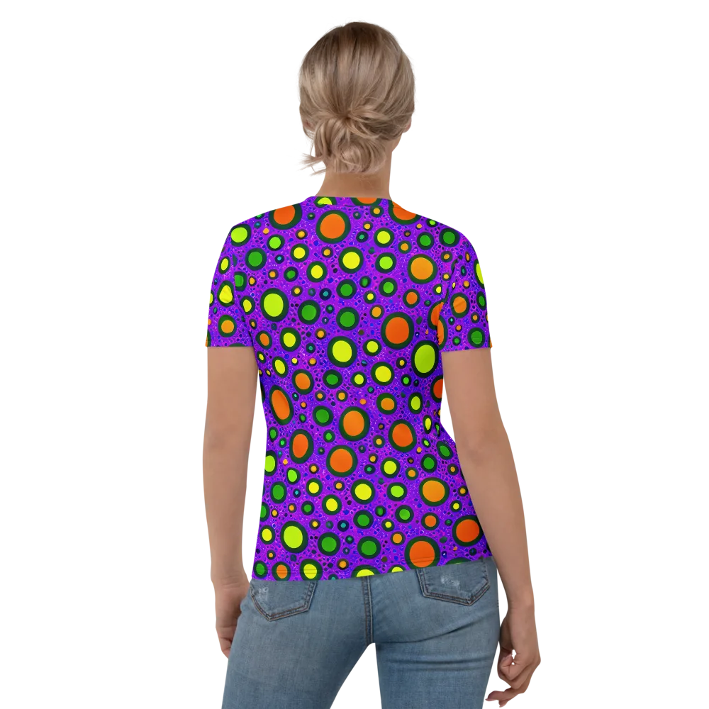 Luminous Bubbles on Women's Crew Neck T-Shirt — Back