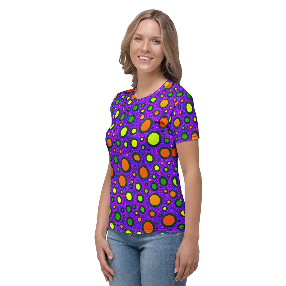 Luminous Bubbles on Women's Crew Neck T-Shirt — Left