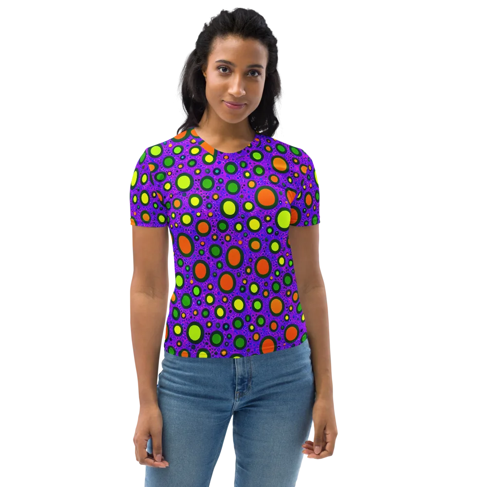 Luminous Bubbles on Women's Crew Neck T-Shirt — Front