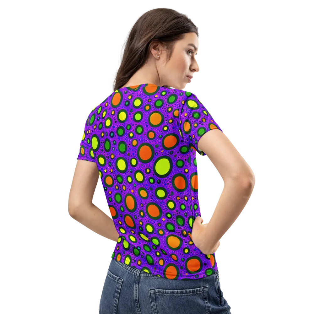 Luminous Bubbles on Women's Crew Neck T-Shirt — Back