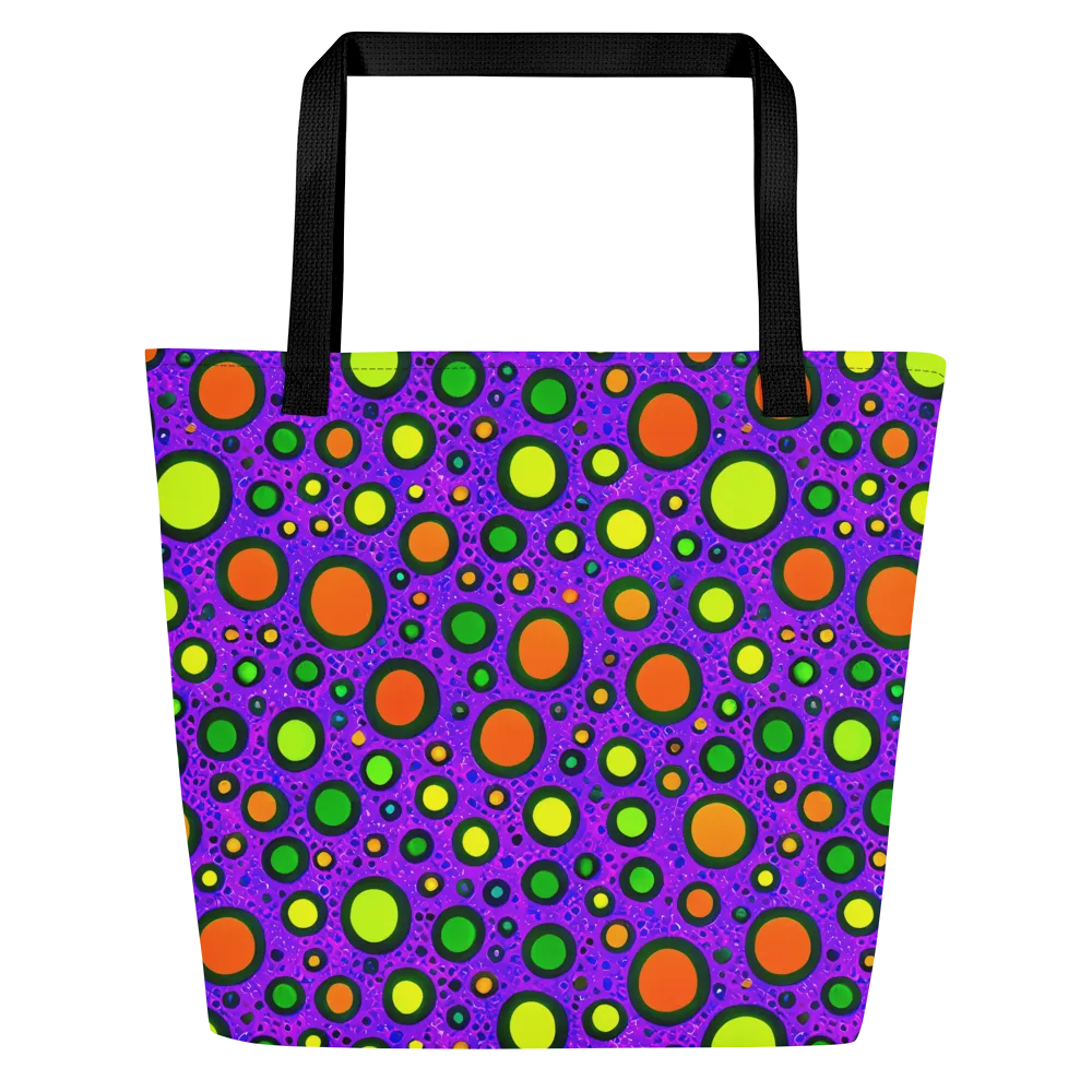 Luminous Bubbles on Large Tote Bag W/ Pocket — Front