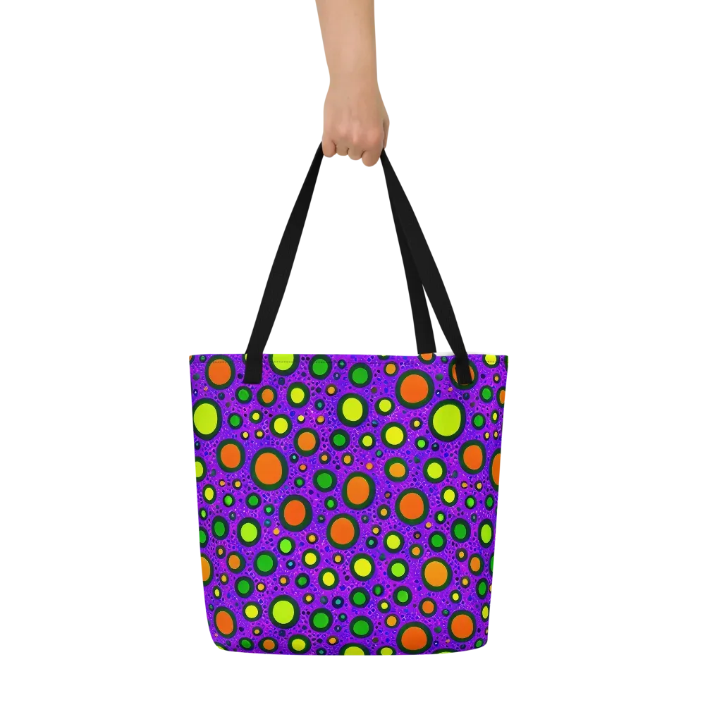 Luminous Bubbles on Large Tote Bag W/ Pocket — Front