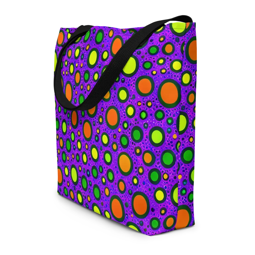 Luminous Bubbles on Large Tote Bag W/ Pocket — Front