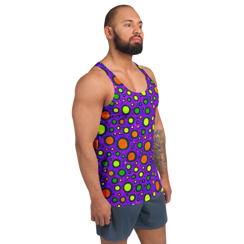 Luminous Bubbles on Men's Tank Top — Right Front