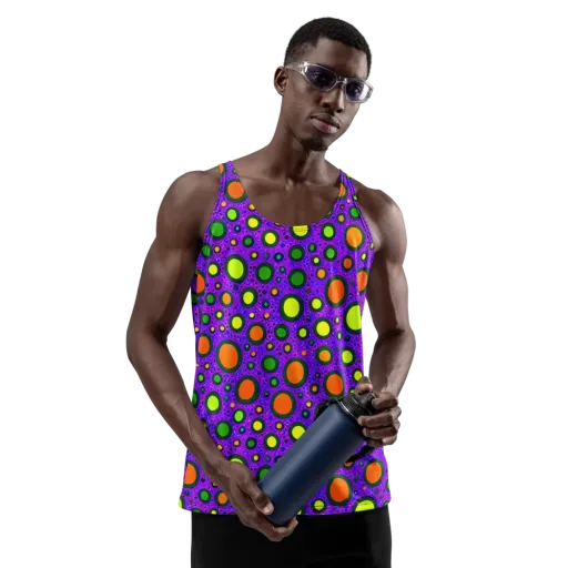 Luminous Bubbles on a Men's Tank Top