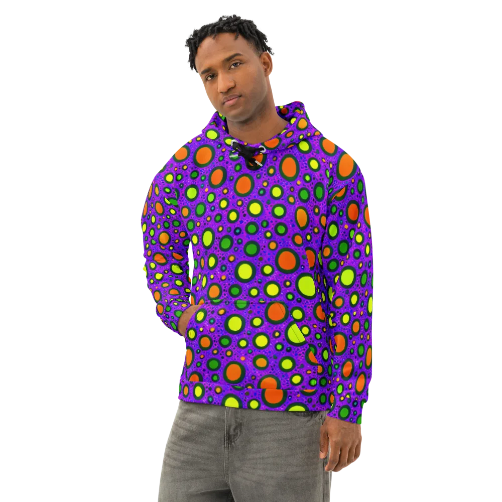 Luminous Bubbles on Cotton Hoodie — Left Front