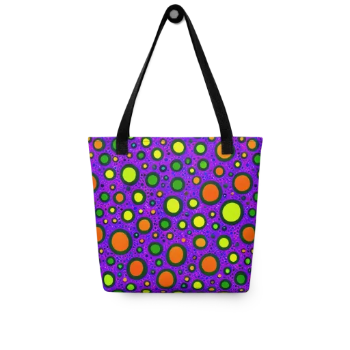 Luminous Bubbles on a Tote Bag