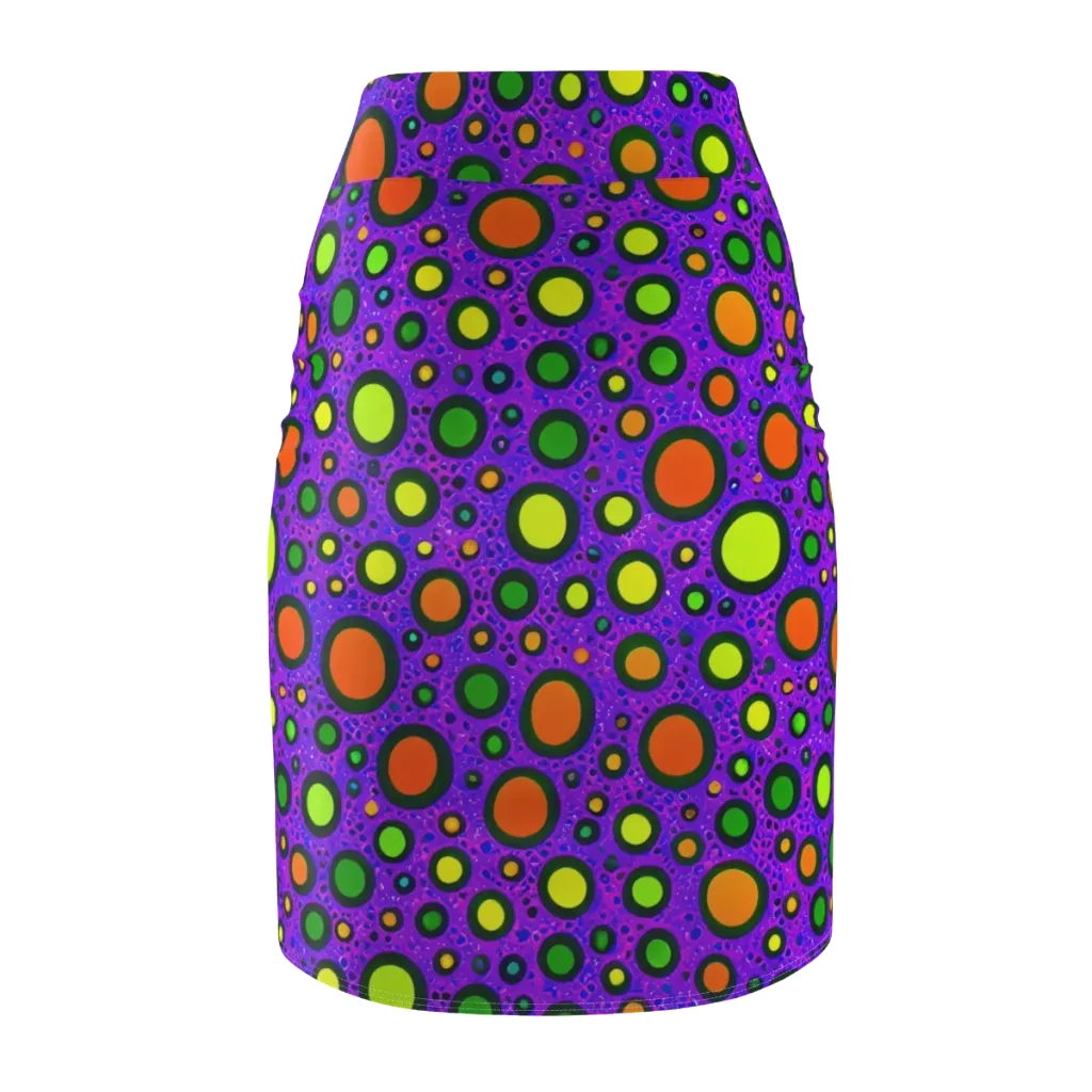 Luminous Bubbles on Pencil Skirt — Back