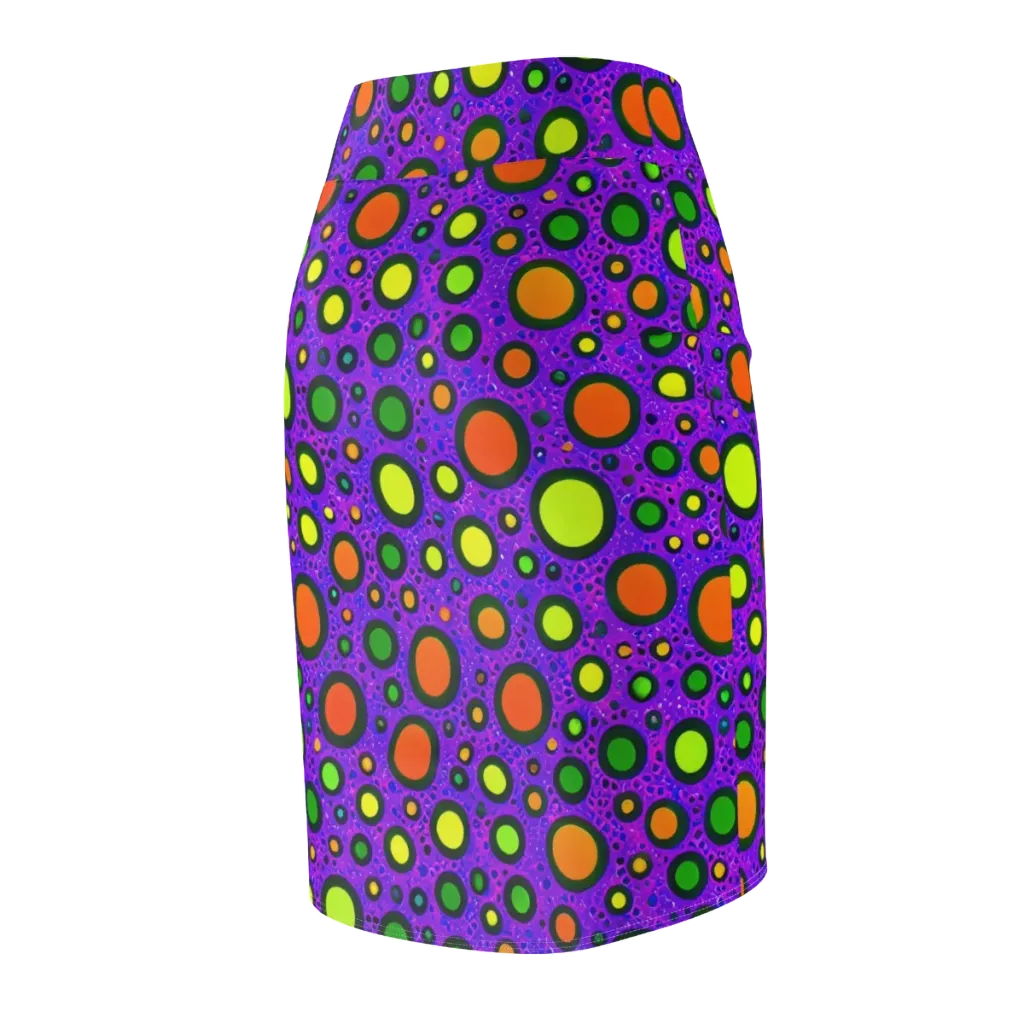 Luminous Bubbles on Pencil Skirt — Back Side