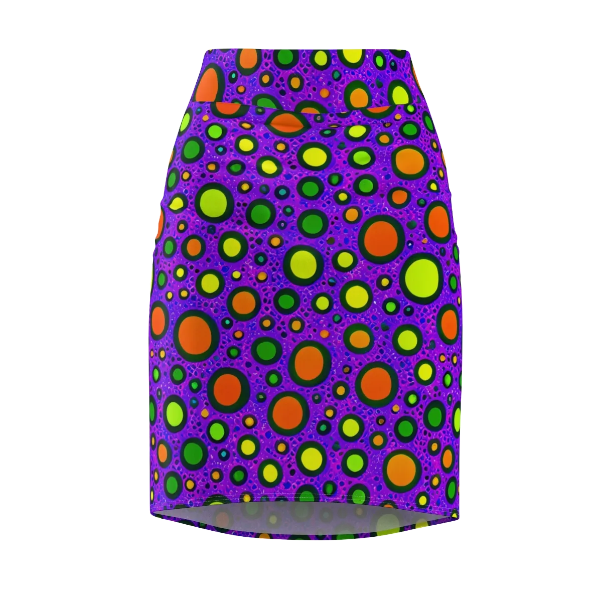 Luminous Bubbles on Pencil Skirt — Front
