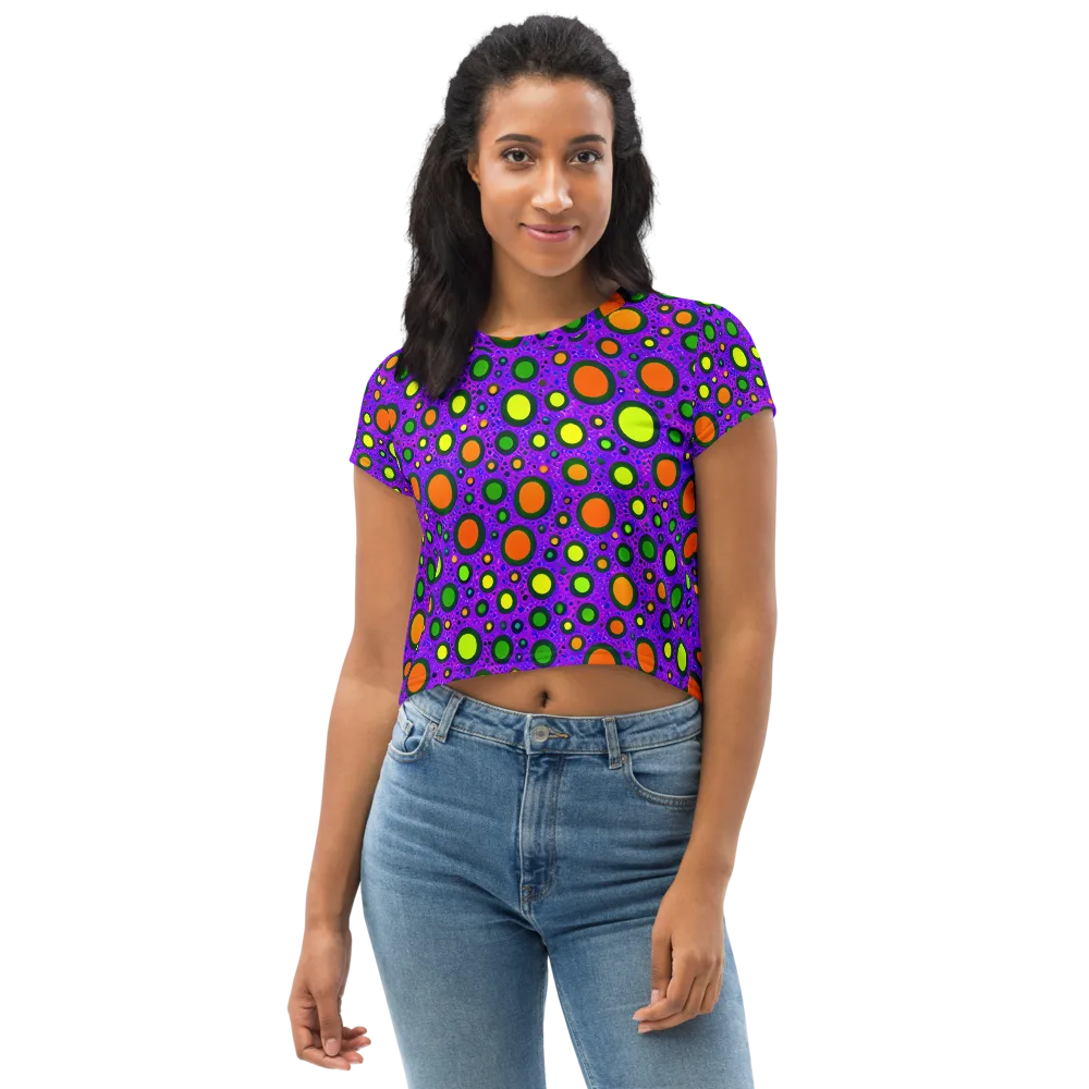 Luminous Bubbles on Crop Tee — Front