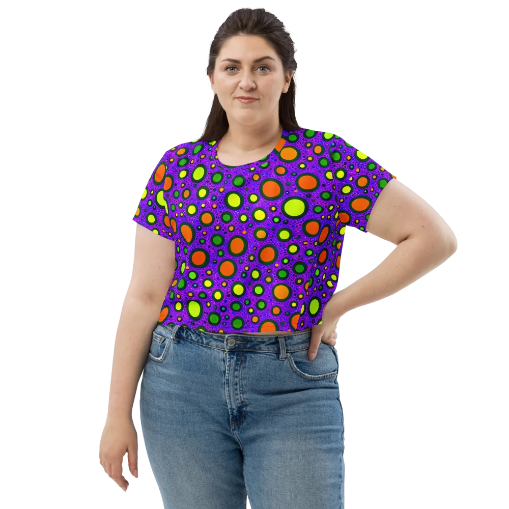 Luminous Bubbles on Crop Tee — Front