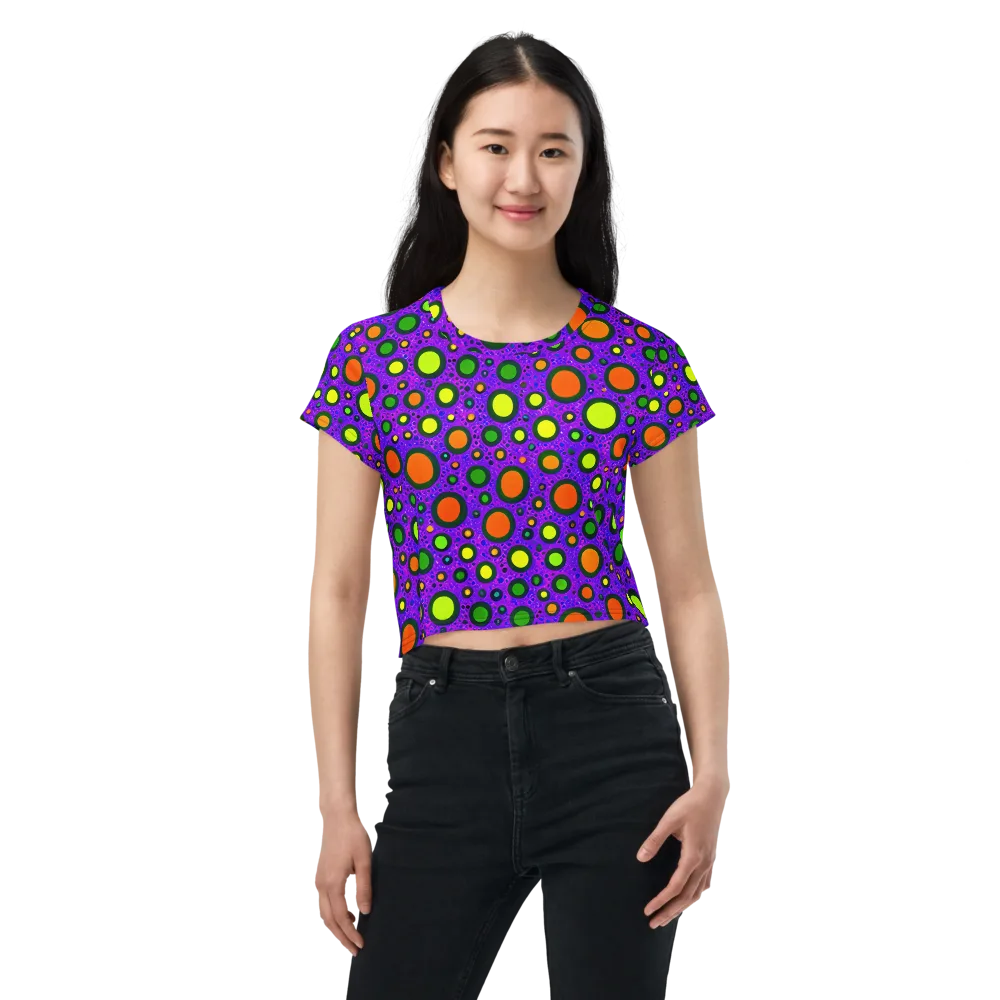 Luminous Bubbles on Crop Tee — Front