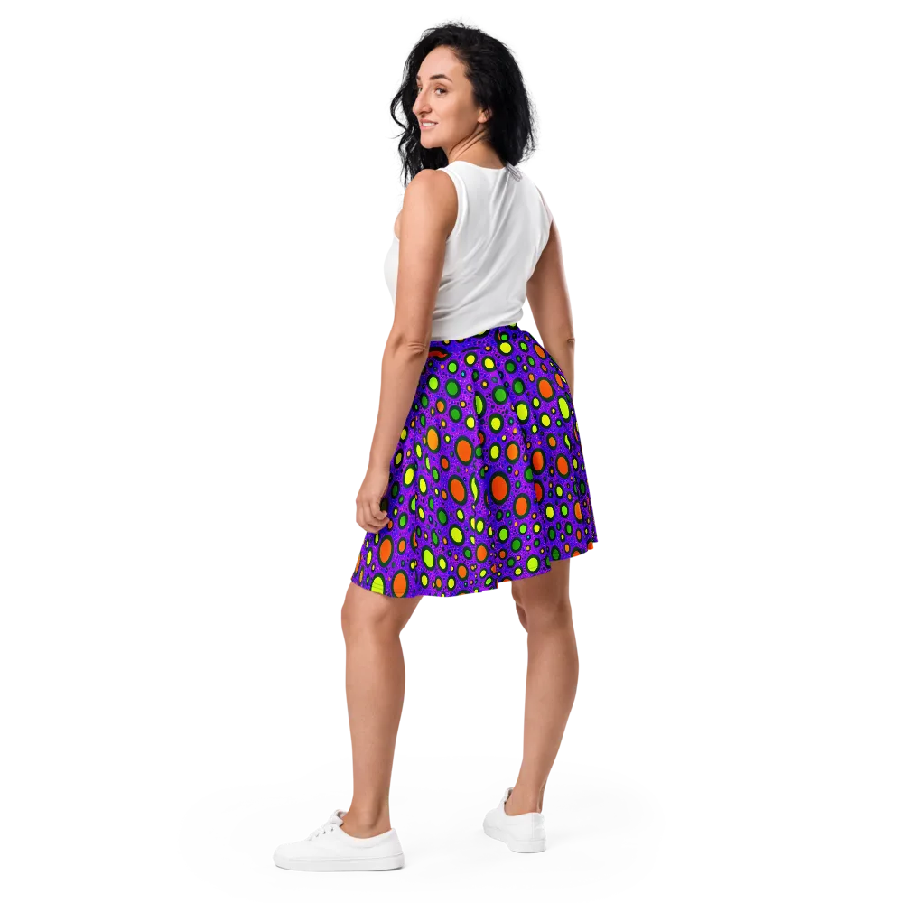 Luminous Bubbles on Skater Skirt — Back