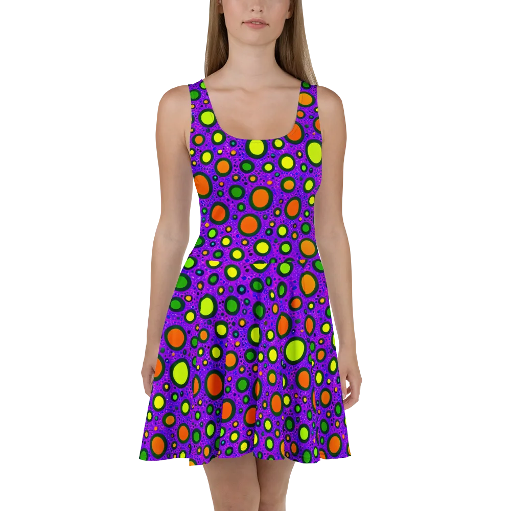 Luminous Bubbles on Skater Dress — Front