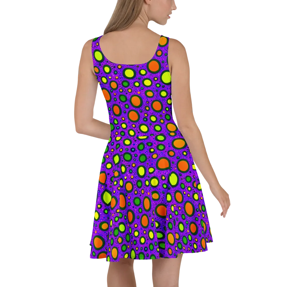 Luminous Bubbles on Skater Dress — Back
