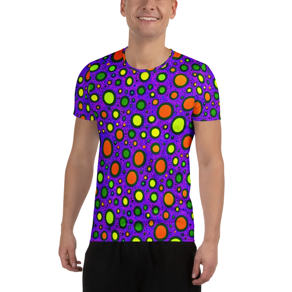 Luminous Bubbles on Men's Athletic T-Shirt — Front