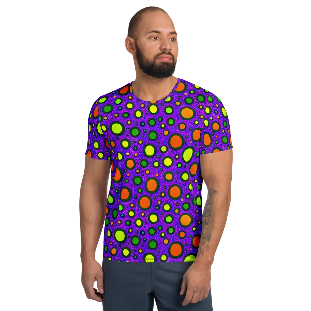 Luminous Bubbles on Men's Athletic T-Shirt — Front