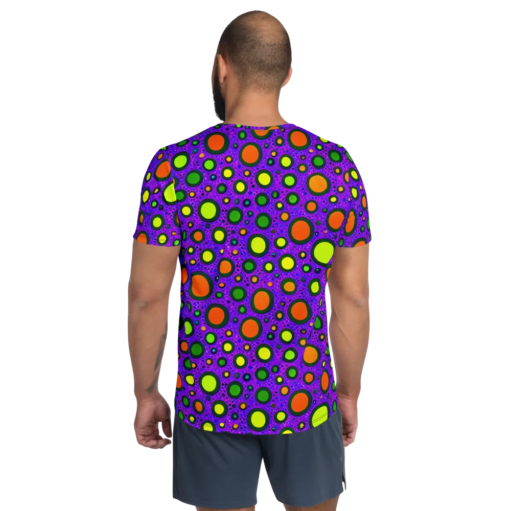 Luminous Bubbles on Men's Athletic T-Shirt — Back