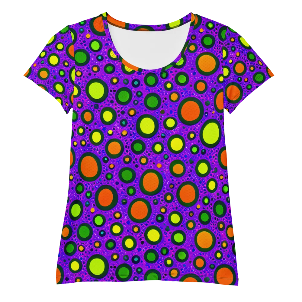 Luminous Bubbles on Women's Athletic T-Shirt — Front